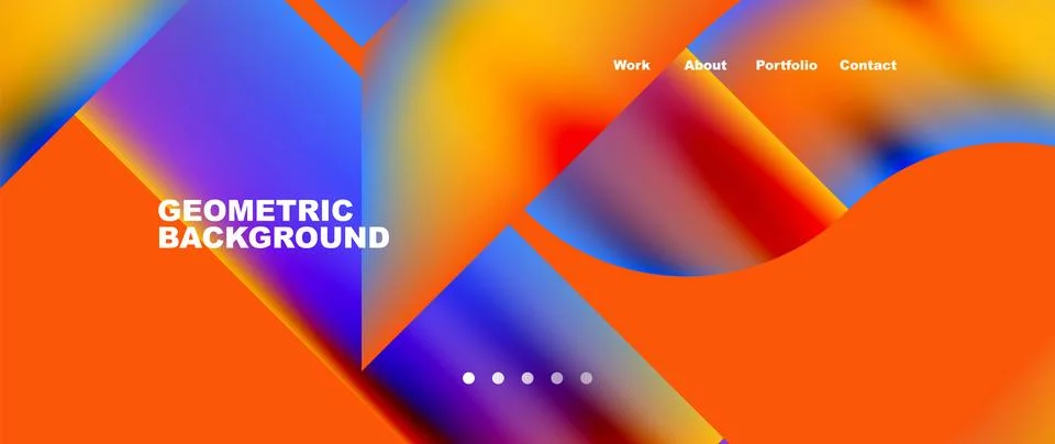 Geometric abstract background, line with fluid colors. Vector Illustration For Illustrazione stock