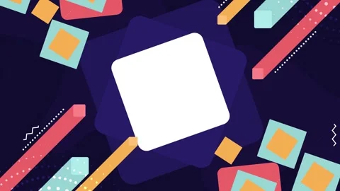 Geometric abstract background loop, animated squares Stock Footage 293603920