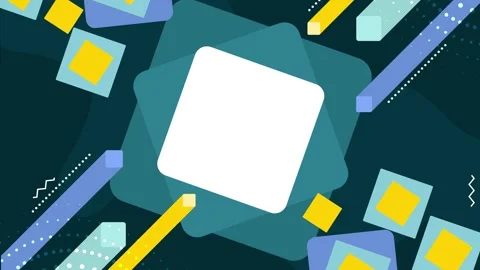 Geometric abstract background loop, animated squares Stock Footage 293603934