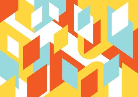 Geometric abstract background. Memphis style and minimal design Stock Illustration