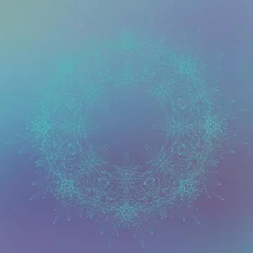 Geometric abstract background molecule and communication. Vector illustration Stock Illustration