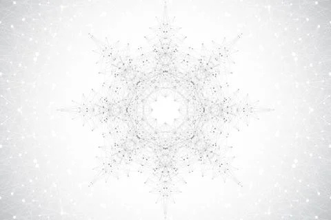 Geometric abstract background molecule and communication. Vector illustration Stock Illustration