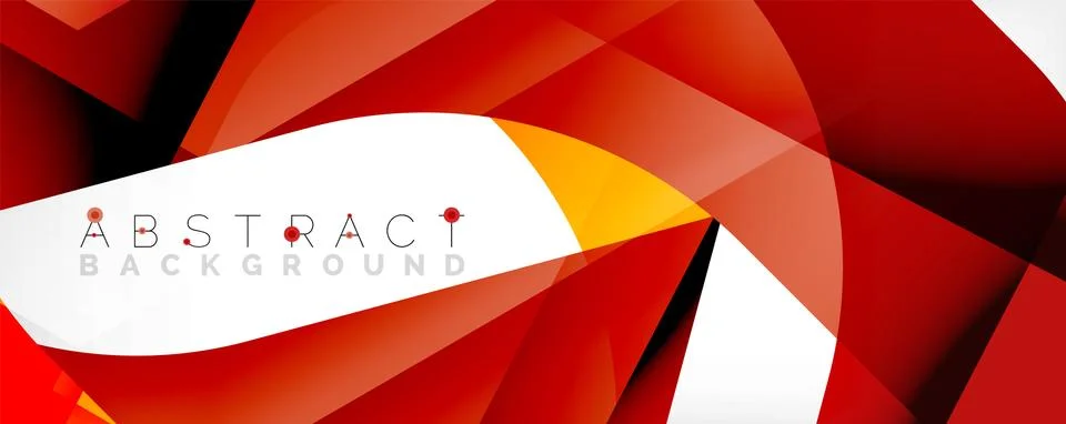 Geometric abstract background - multicolored abstract shapes on white. Vector Illustrazione stock