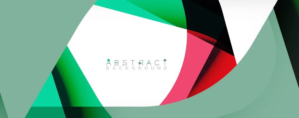 Geometric abstract background - multicolored abstract shapes on white. Vector Stock Illustration