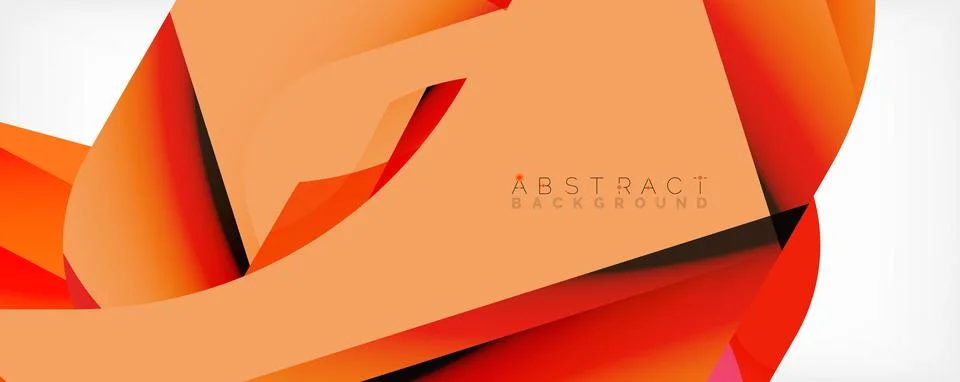 Geometric abstract background - multicolored abstract shapes on white. Vector Illustrazione stock