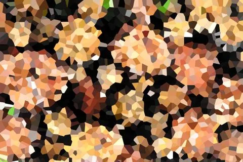 Geometric abstract background of multifaceted dark brown black peach sand Stock Photos