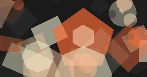 Geometric abstract background with overlapping shapes squares and hexagons .. Illustrazione stock