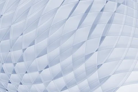 Geometric abstract background, pattern - thin curved lines, grid on light blu Illustrazione stock