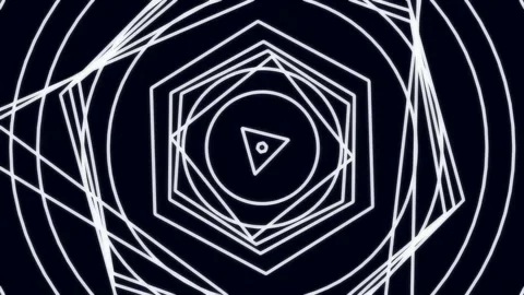 Geometric abstract background pattern of white lines on dark navy blue backdr 스톡 동영상 342158942