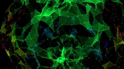 Geometric Abstract Background with Pulsating Color Stock Footage 241522200