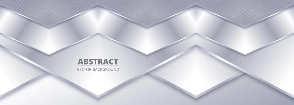 Geometric abstract background with silver gradient 3d triangle shapes and Stock Illustration