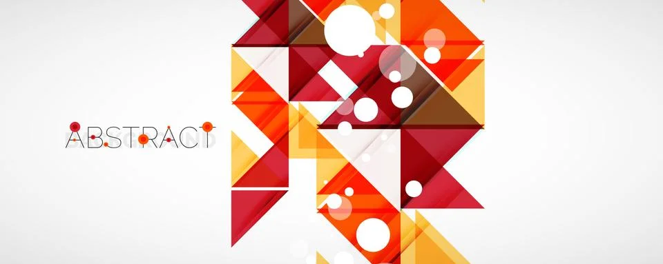 Geometric abstract background. Techno color triangle shapes. Vector illustration イラスト素材