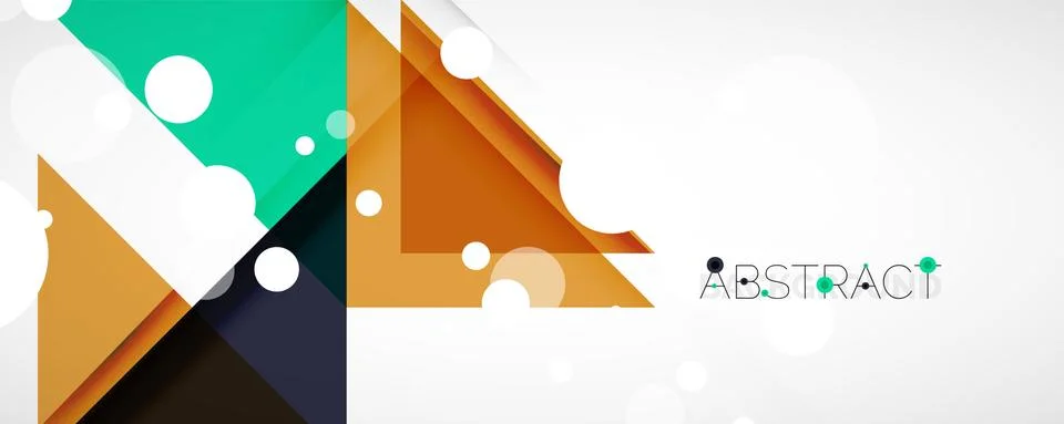 Geometric abstract background. Techno color triangle shapes. Vector illustration Stock Illustration
