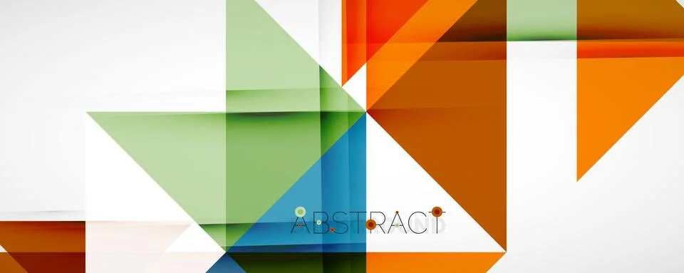 Geometric abstract background. Techno color triangle shapes. Vector illustration 스톡 일러스트