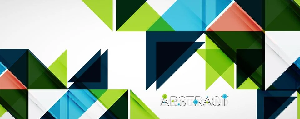 Geometric abstract background. Techno color triangle shapes. Vector illustration 스톡 일러스트