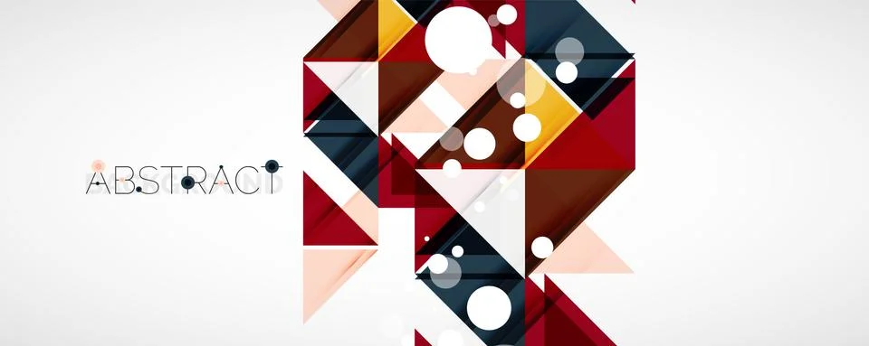 Geometric abstract background. Techno color triangle shapes. Vector illustration Stock Illustration