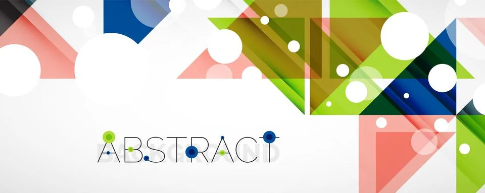 Geometric abstract background. Techno color triangle shapes. Vector illustration Stock Illustration