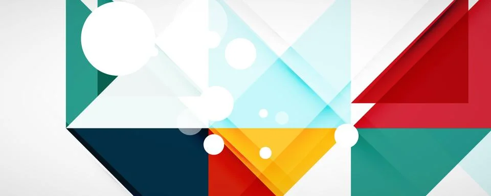 Geometric abstract background. Techno color triangle shapes. Vector illustration Stock Illustration