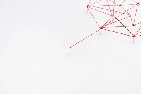 Geometric abstract background, technology concept, connecting dots design Stock Photos