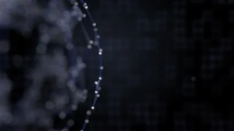 Geometric abstract background texture with grid og squares and plexus Stock Illustration