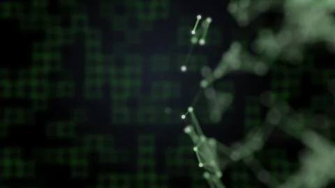 Geometric abstract background texture with grid og squares and plexus Stock Illustration