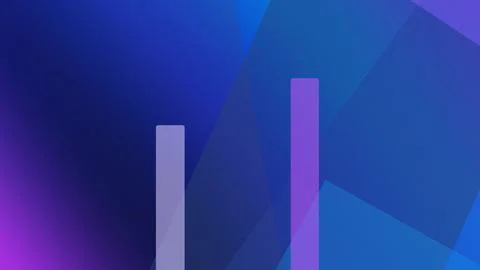 Geometric abstract background with translucent pillars and angular polygon .. Stock Illustration
