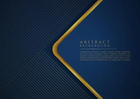 Geometric abstract background triangle shape and line pattern gold luxury sty イラスト素材