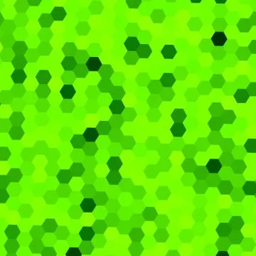 Geometric abstract background for various designs - many green hexagon shapes Illustrazione stock