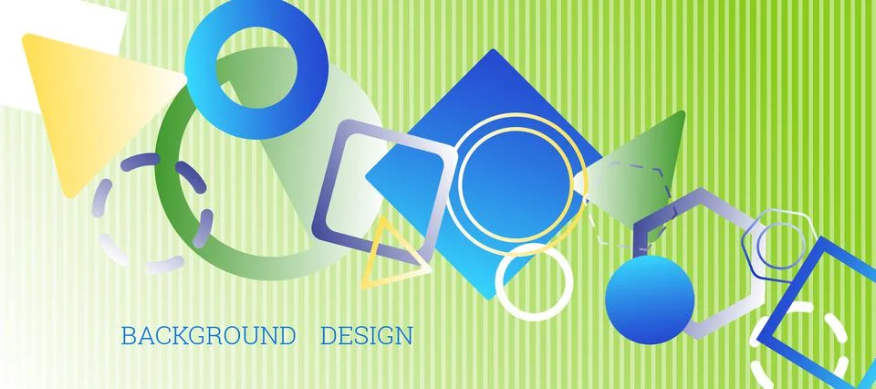 Geometric abstract background. Various geometric shapes. Cover design, backgr Illustrazione stock