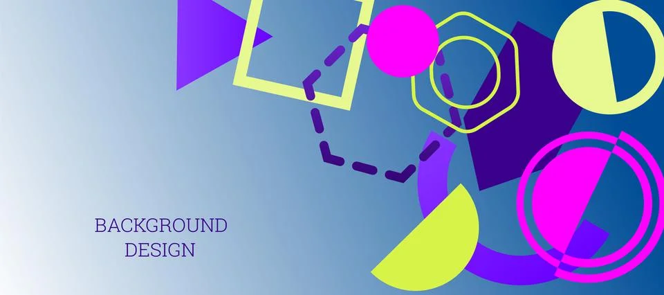 Geometric abstract background. Various geometric shapes. Cover design, backgr Illustrazione stock