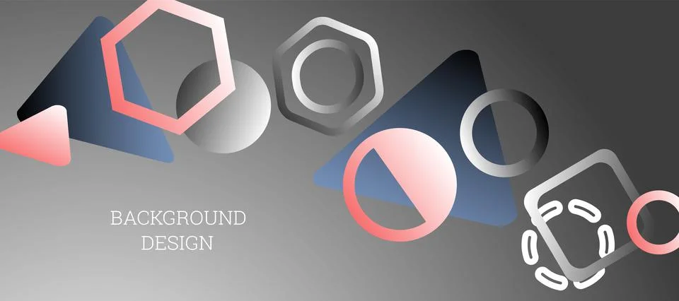 Geometric abstract background. Various geometric shapes. Cover design, backgr Stock Illustration