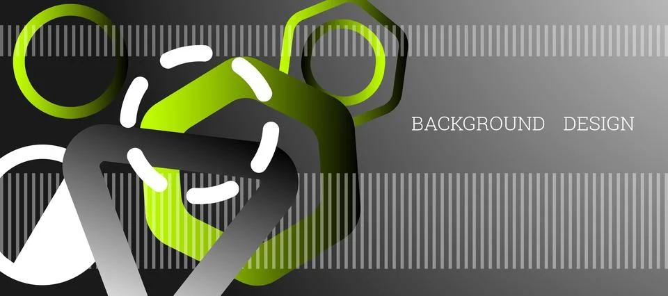Geometric abstract background. Various geometric shapes. Cover design, backgr Stock Illustration