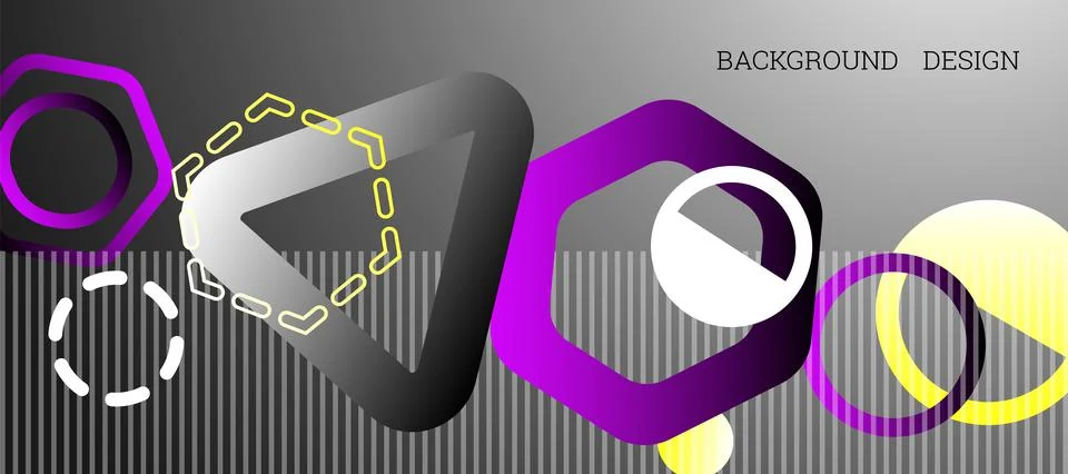 Geometric abstract background. Various geometric shapes. Cover design, backgr Stock Illustration