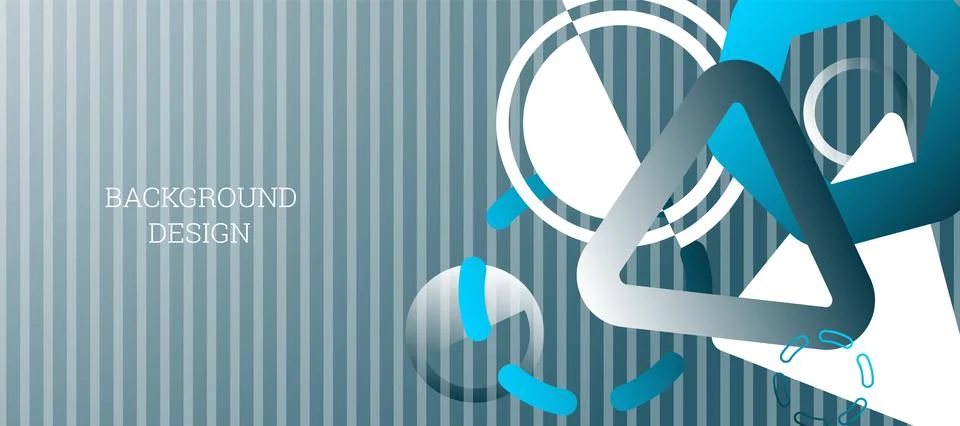 Geometric abstract background. Various geometric shapes. Cover design, backgr Stock Illustration