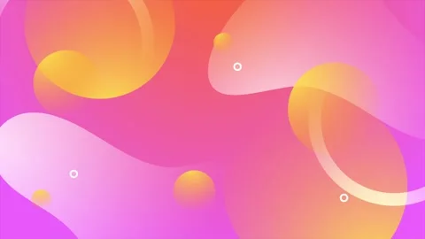 Geometric abstract background with vibrant curvy shapes and circle designs Stock Footage 311612157