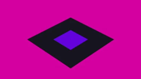 Geometric Abstract Background with Violet Square and Pink Border, Minimalis.. Видео 333472166