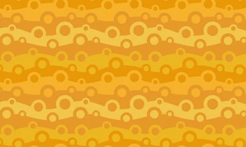 Geometric abstract background with wavy shapes and circles Stock Illustration