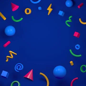 Geometric abstract background for your design. 3d render Stock Illustration