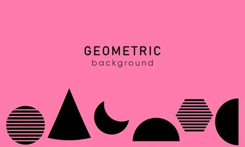 Geometric Abstract Backgrounds Design. Composition of simple geometric shap.. Stock Illustration