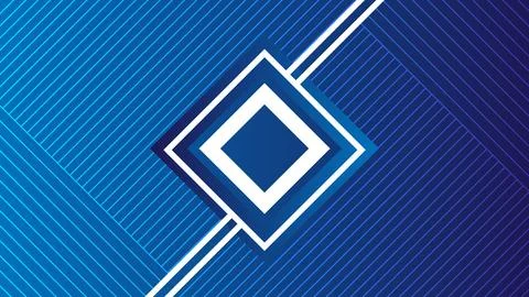 Geometric Abstract Blue Background With Linear Patterns and Diamond Design Stock Illustration