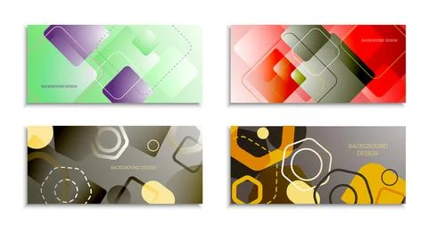 Geometric abstract bright background. Geometric shapes of different colors an Illustrazione stock