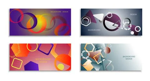 Geometric abstract bright background. Geometric shapes of different colors an Stock Illustration