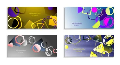 Geometric abstract bright background. Geometric shapes of different colors an 库存插图