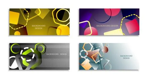 Geometric abstract bright background. Geometric shapes of different colors an Stockillustratie
