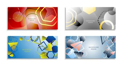 Geometric abstract bright background. Geometric shapes of different colors an 库存插图