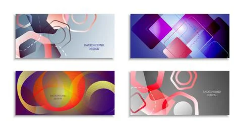 Geometric abstract bright background. Geometric shapes of different colors an Stock Illustration