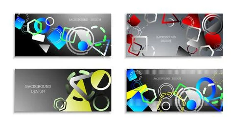Geometric abstract bright background. Geometric shapes of different colors an イラスト素材