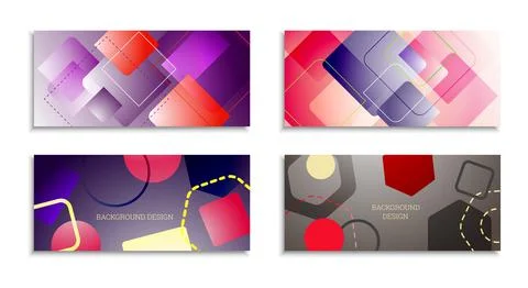 Geometric abstract bright background. Geometric shapes of different colors an Stock Illustration