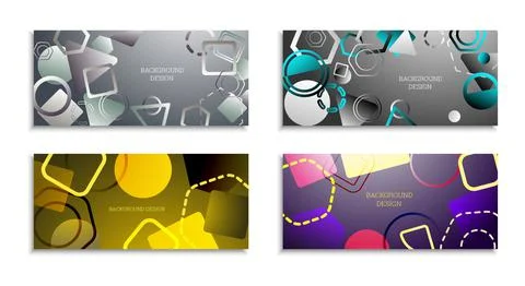 Geometric abstract bright background. Geometric shapes of different colors an Stockillustratie