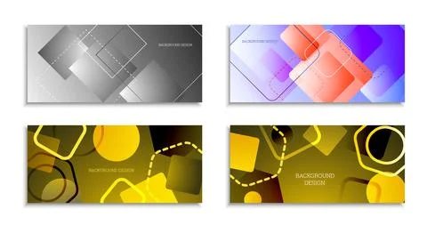 Geometric abstract bright background. Geometric shapes of different colors an Stock Illustration
